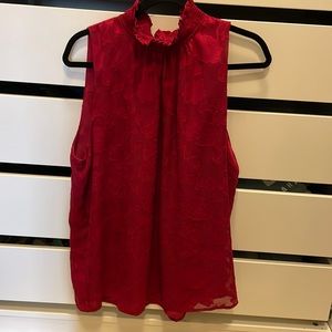 Beautiful red sleeveless top lined